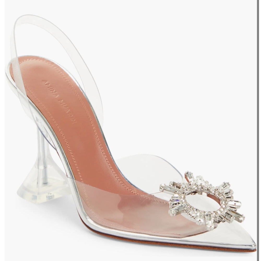 Amina Muaddi Begum Pointed Toe Slingback Pump 37.5 $1290